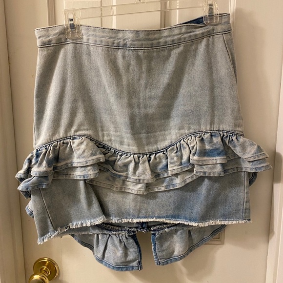 Jean Ruffle Skirt - Picture 2 of 4